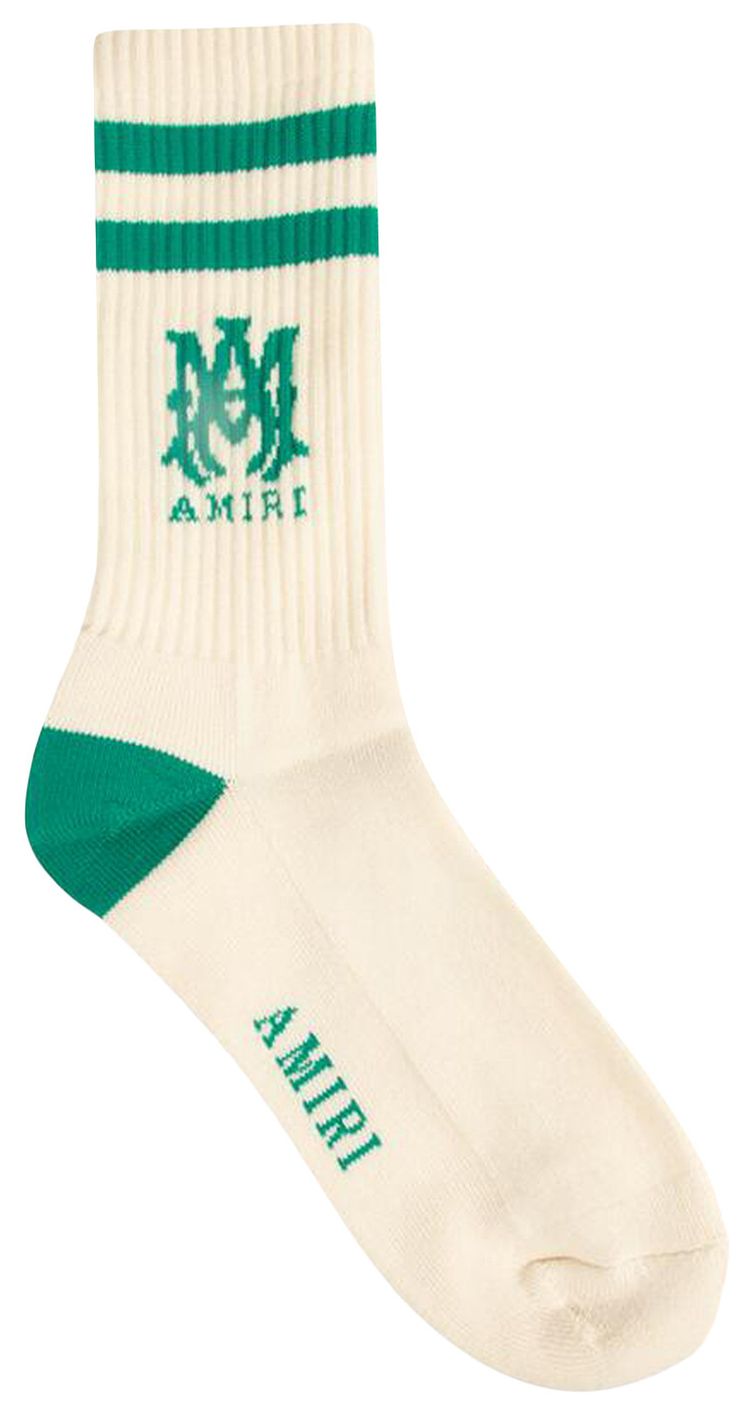 Amiri Stripe Socks Varsity Green