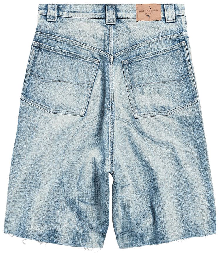 Balenciaga Knee Dart Shorts Light Blue