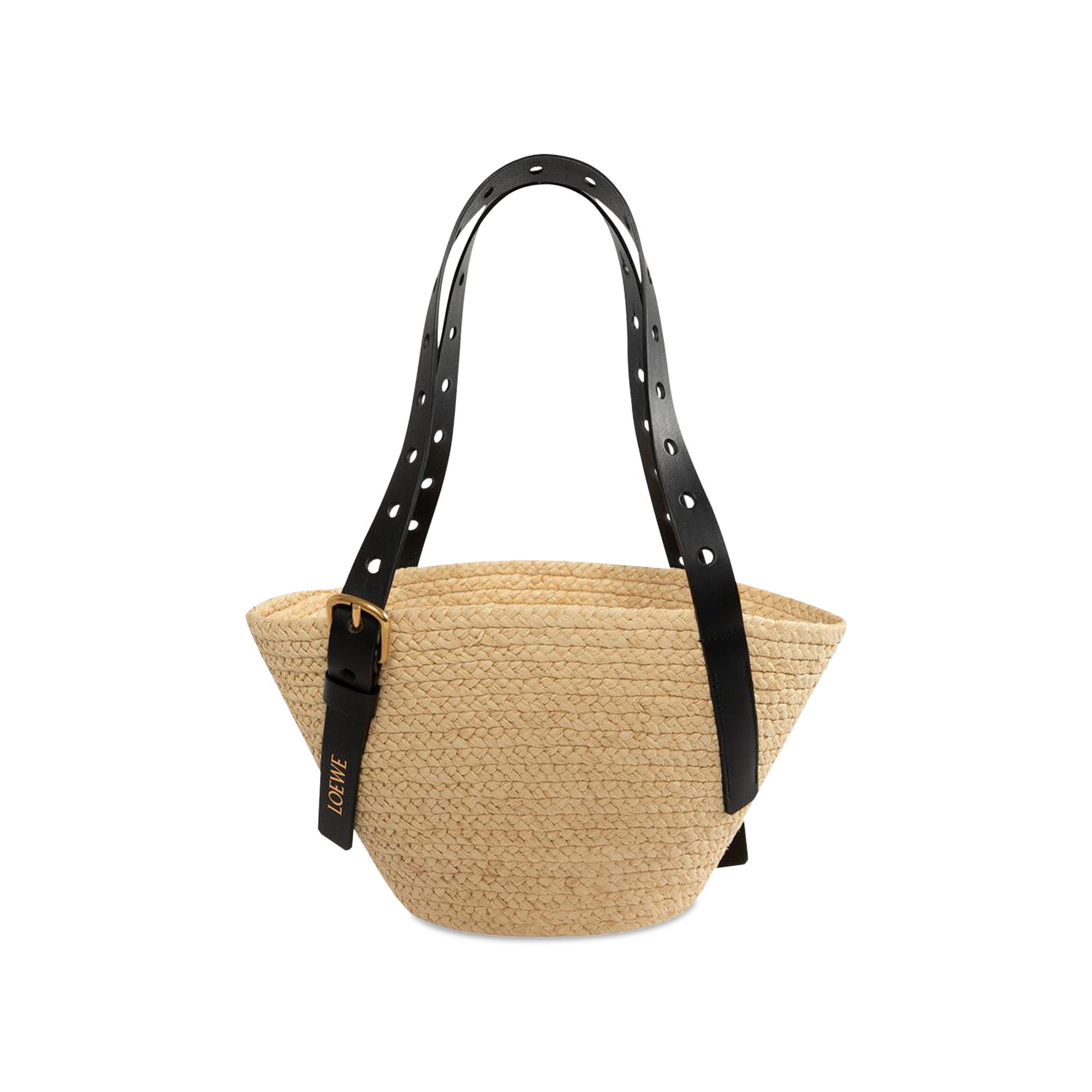 かごバッグ LOEWE PUNCH HOLE MEDIUM STRAW BUCKET BAG Loewe Punch Hole Medium Straw Bucket Bag in Natural | Lyst UK