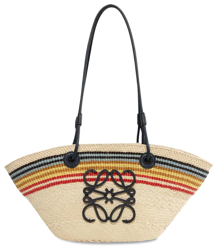 Loewe Small Anagram Basket Bag NaturalMulticolor