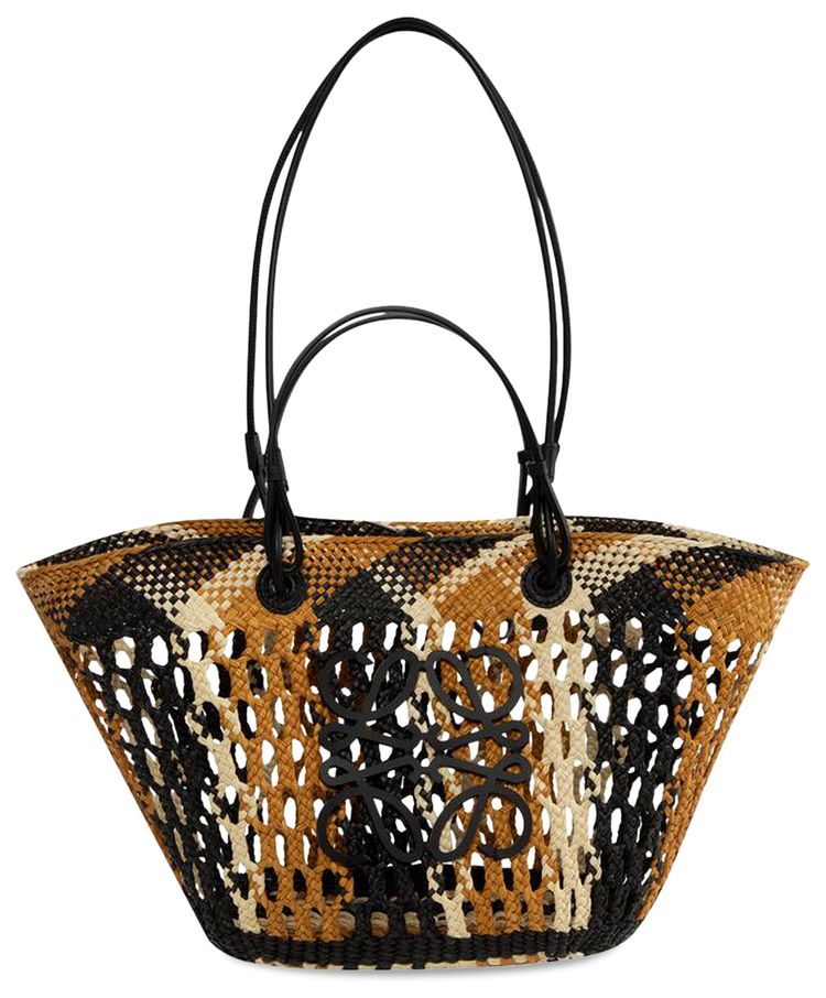 Loewe Medium Anagram Basket Bag ChocolateOchre