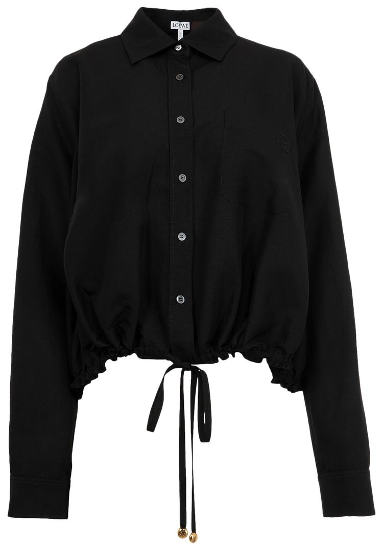 Loewe Drawstring Shirt Black