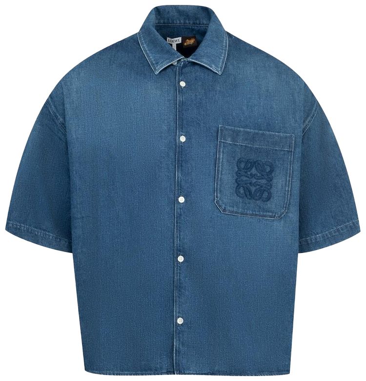 Loewe Short Sleeve Shirt Light Blue