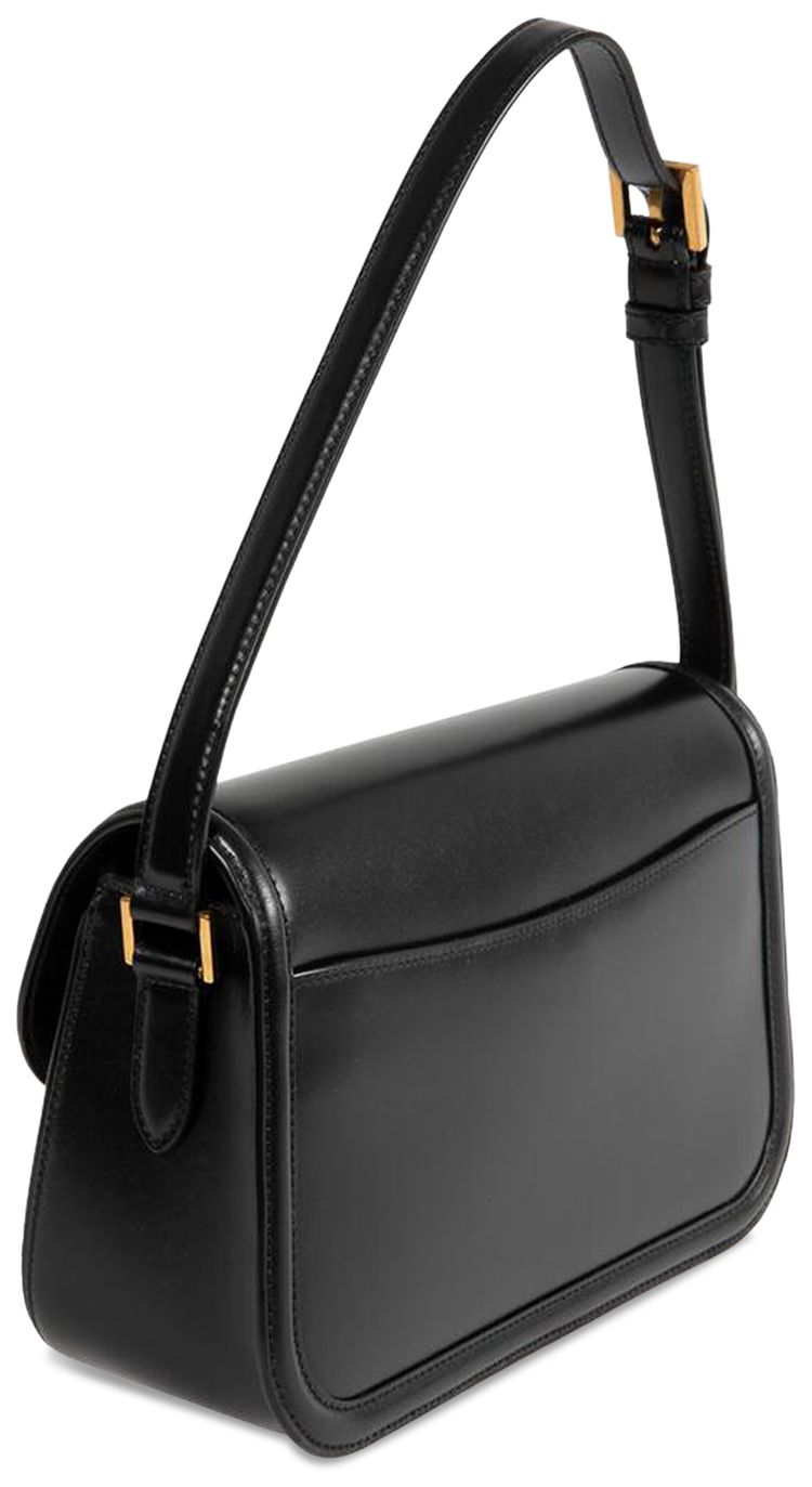 Saint Laurent Solferino Medium Leather Shoulder Bag Black