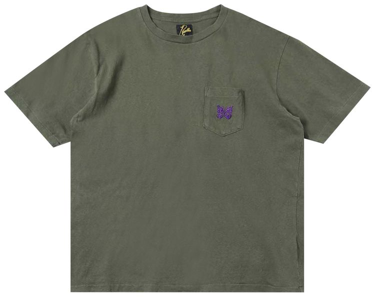 Needles Short Sleeve Pocket Tee Olive