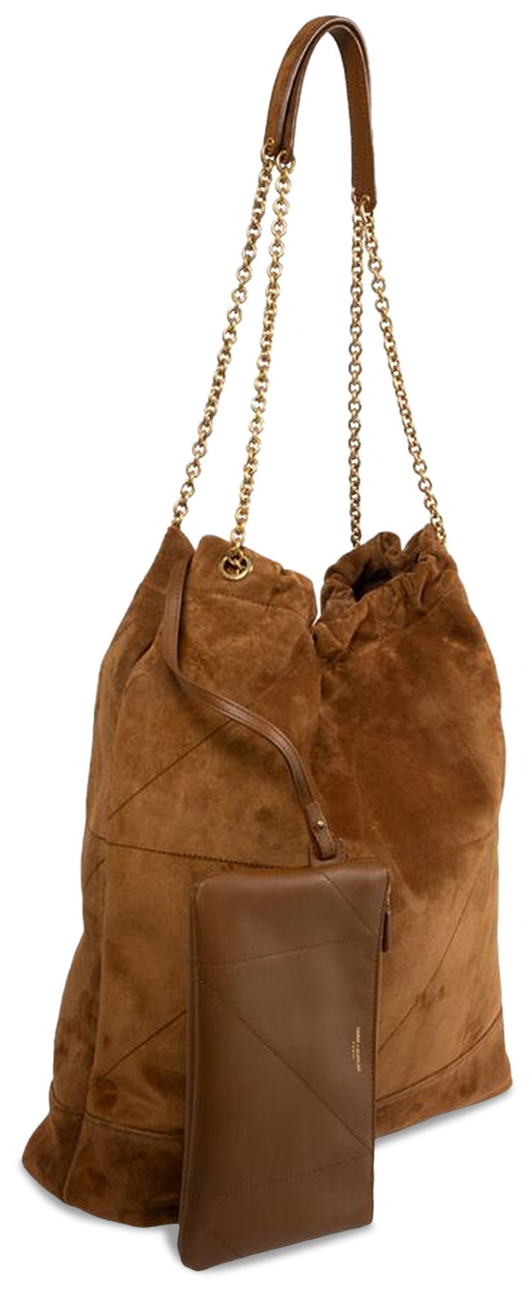 Saint Laurent Jamie Large Pochon Caramel Cognac