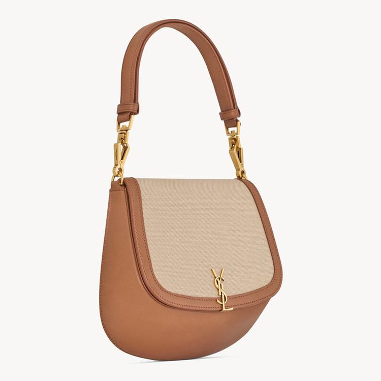 Saint Laurent Voltaire Top Handle Bag Desert DustBrick