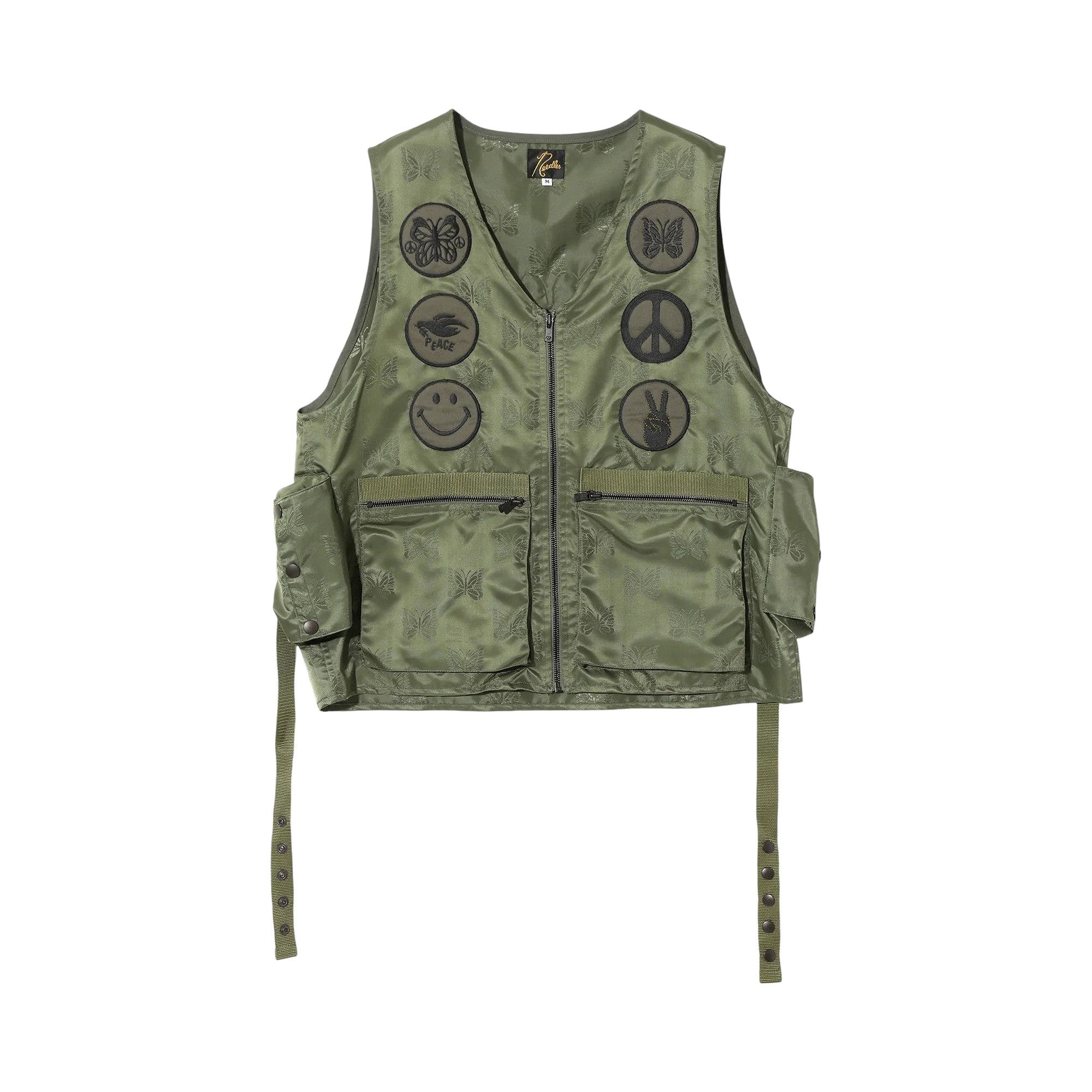 新品 NEEDLES Radio Vest Buy Needles Radio Vest 'Olive' - QV132 OLIV | GOAT