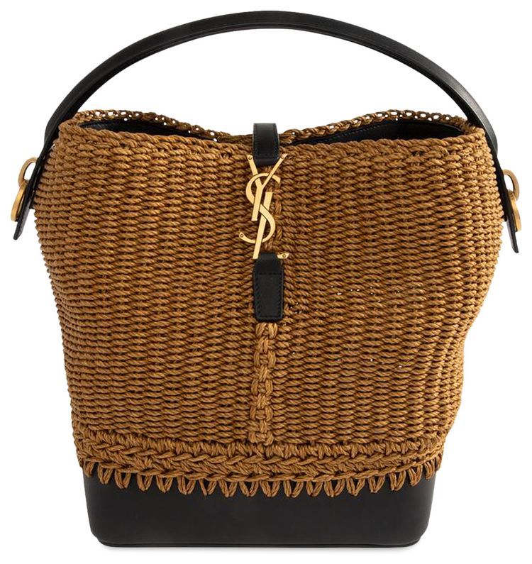 Saint Laurent Le 34 Bucket Bag Natural BrownBlack
