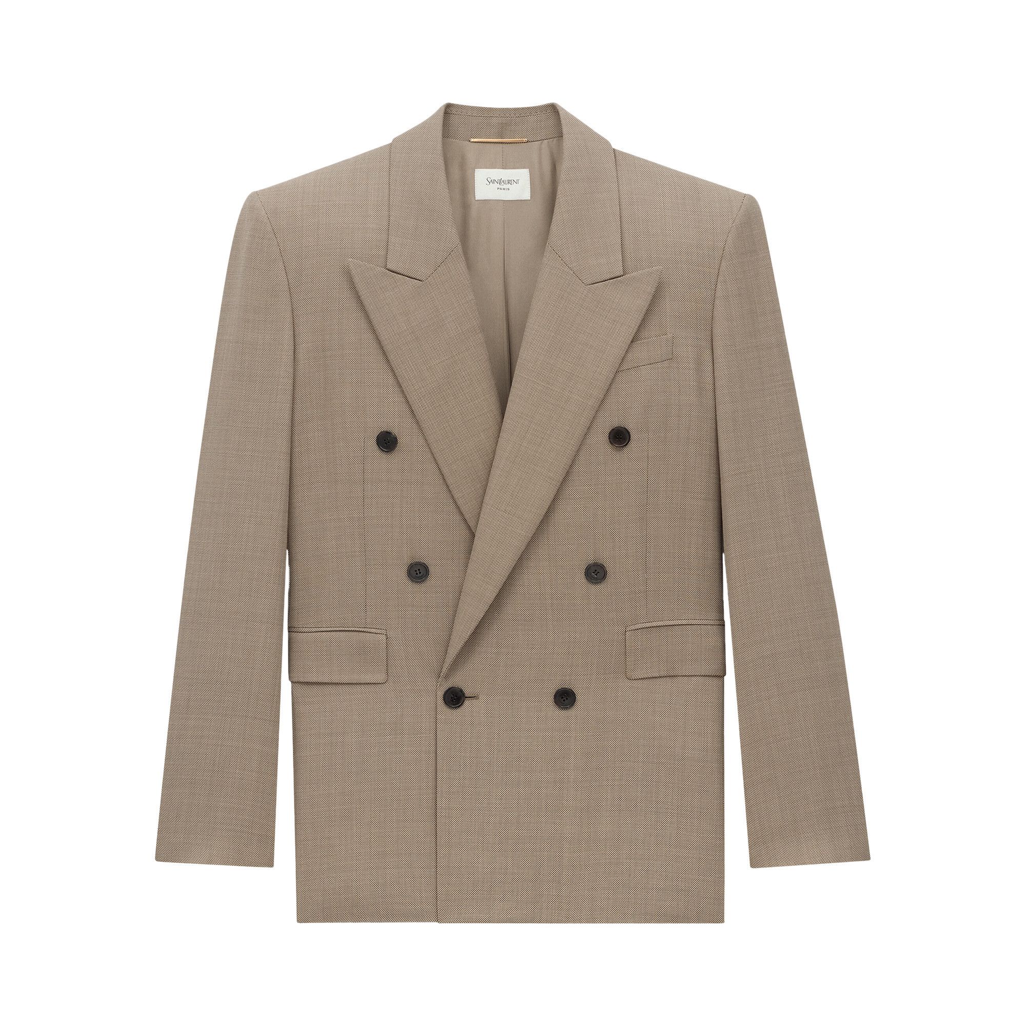 ジャケット SAINT LAURENT Women Outer 1860121 821942 Y1I25 1506 Beige Buy Saint Laurent Blazer Jacket 'Taupe Beige' - 821942 Y1I25