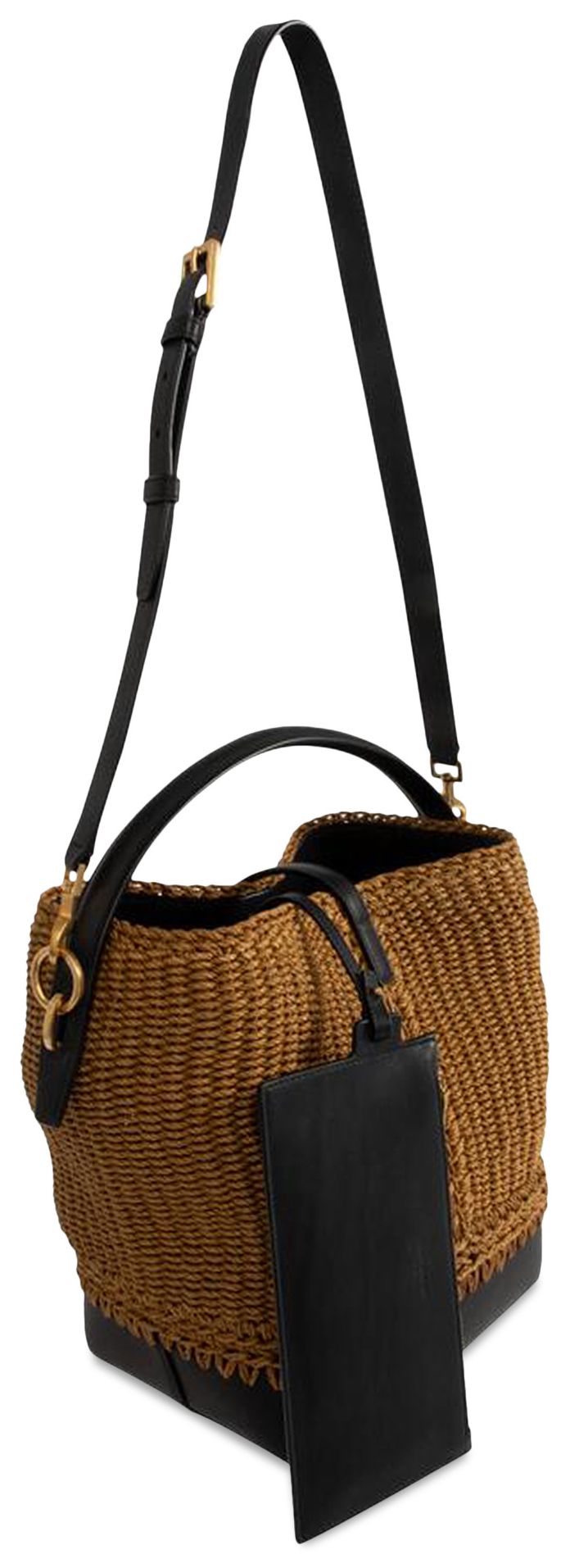 Saint Laurent Le 34 Bucket Bag Natural BrownBlack