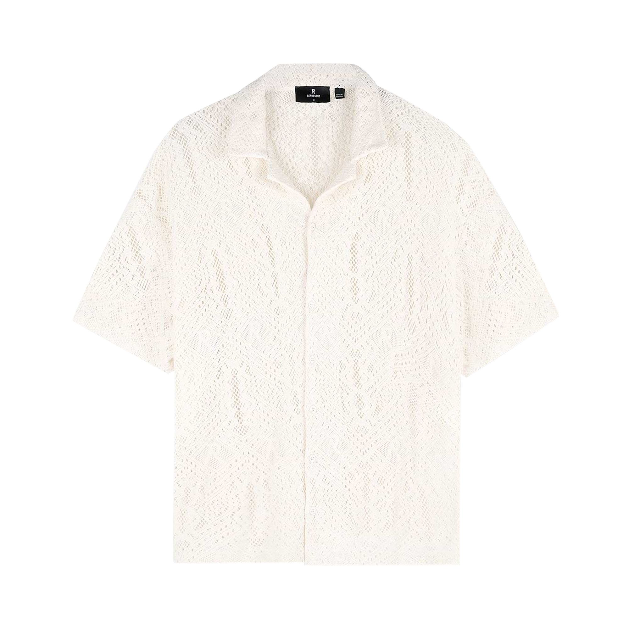 Buy Represent Clo All Over Crochet Shirt 'Off White