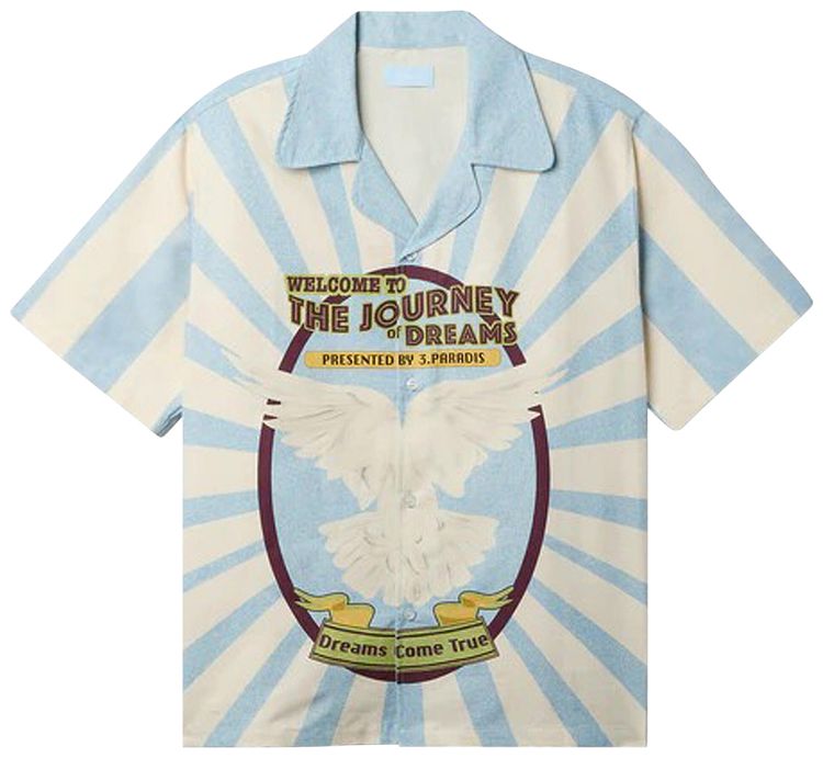 3PARADIS Circus Short Sleeve Shirt Sky Blue