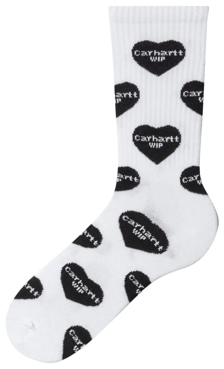 Carhartt WIP Heart Logo Socks Heart Logo JacquardWhite