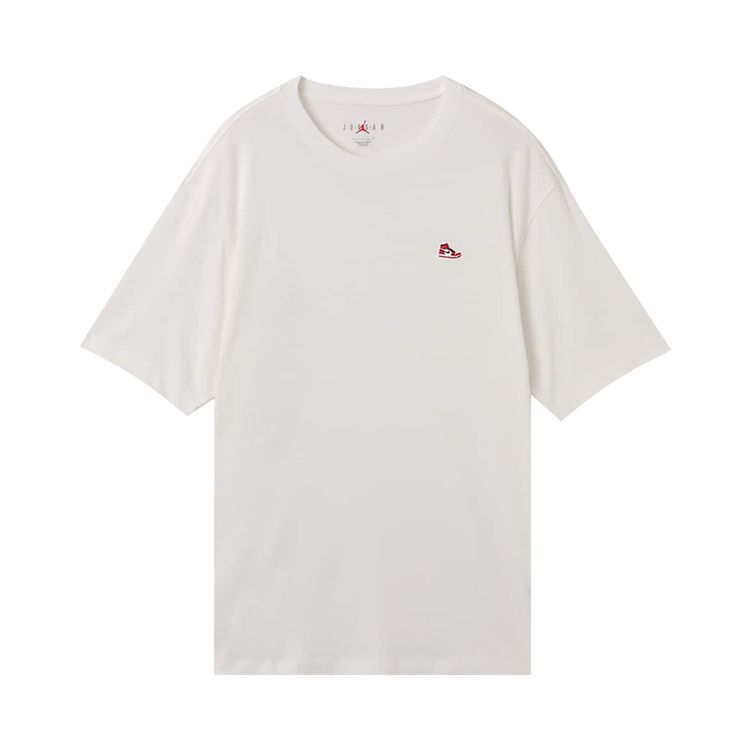 Air Jordan Sneaker Patch T Shirt WhiteVarsity Red