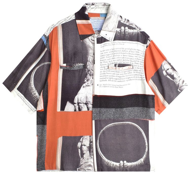 Jungles Prehistoric Button Up Shirt Multicolor