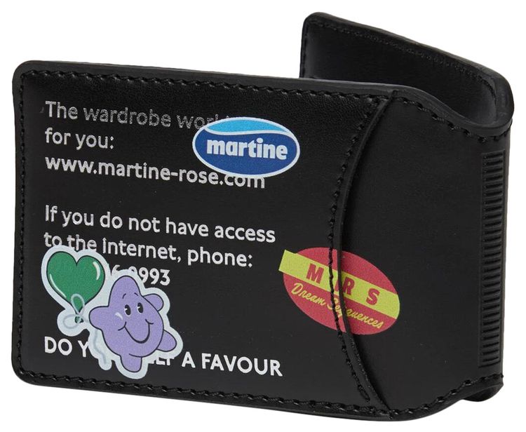 Martine Rose Oyster Card Wallet Black