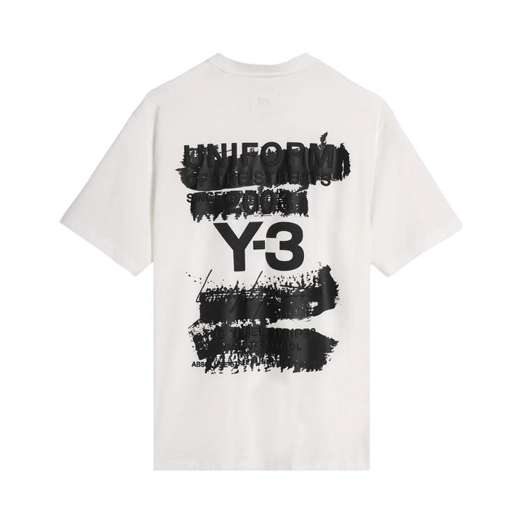 Y 3 Graphic Short Sleeve Tee White