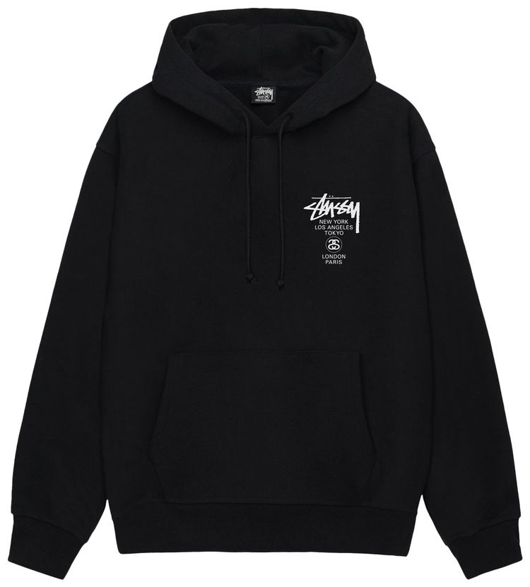 Stussy World Tour Hoodie Black