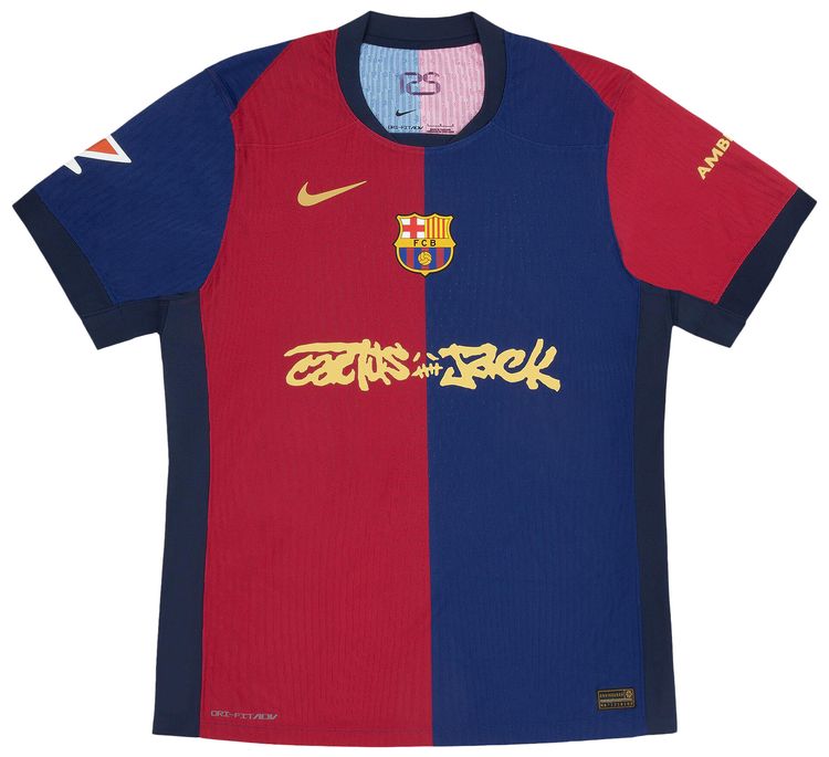 Nike FC Barcelona x Cactus Jack 202425 Match Home Jersey RedBlue