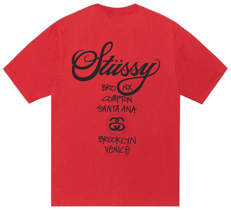 Stussy World Tour Tee Cayenne