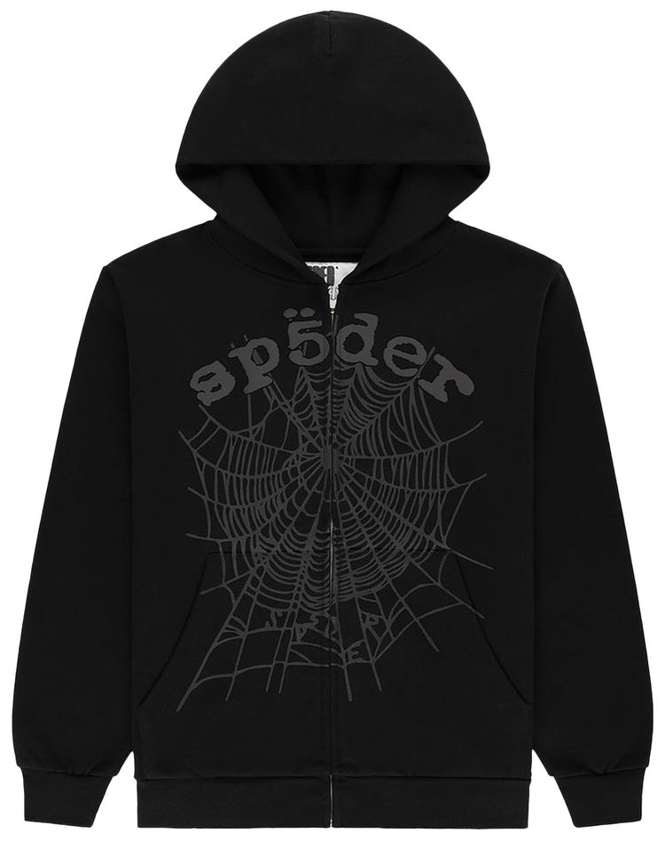 Sp5der OG Web V2 Phantom Zip Up Black