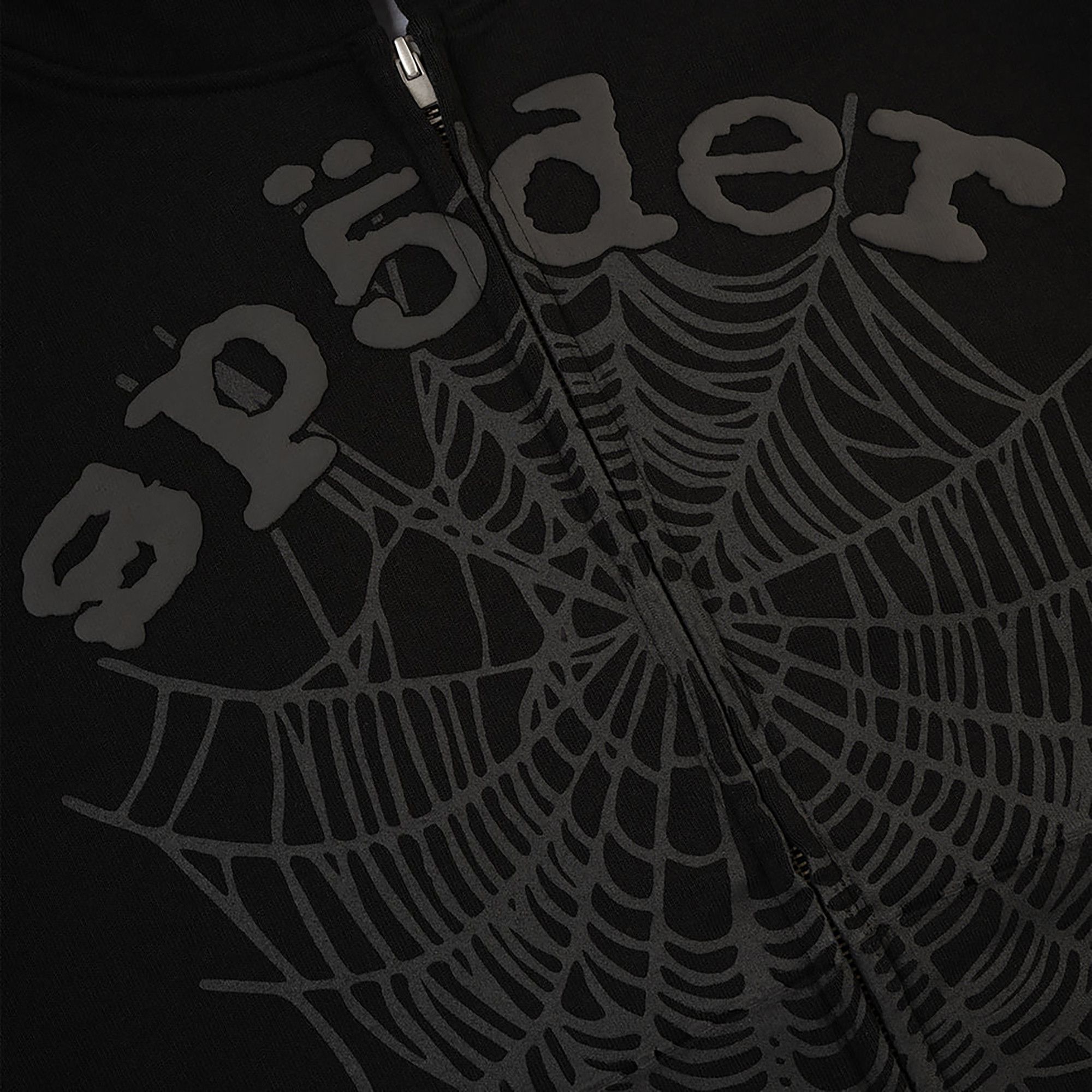 Sp5der OG Web パーカー Sp5der OG Web Studded Zip Hoodie Black メンズ - FW24 - JP