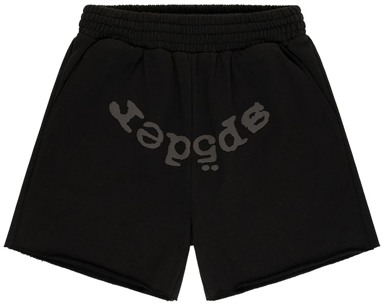 Sp5der OG Web V2 Phantom Sweatshort Black