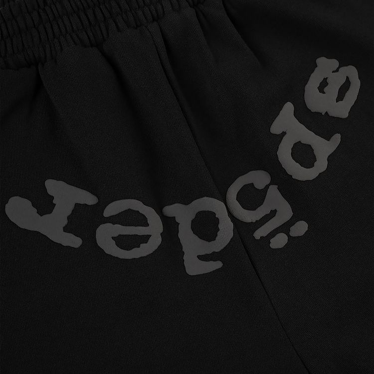 Sp5der OG Web V2 Phantom Sweatshort Black