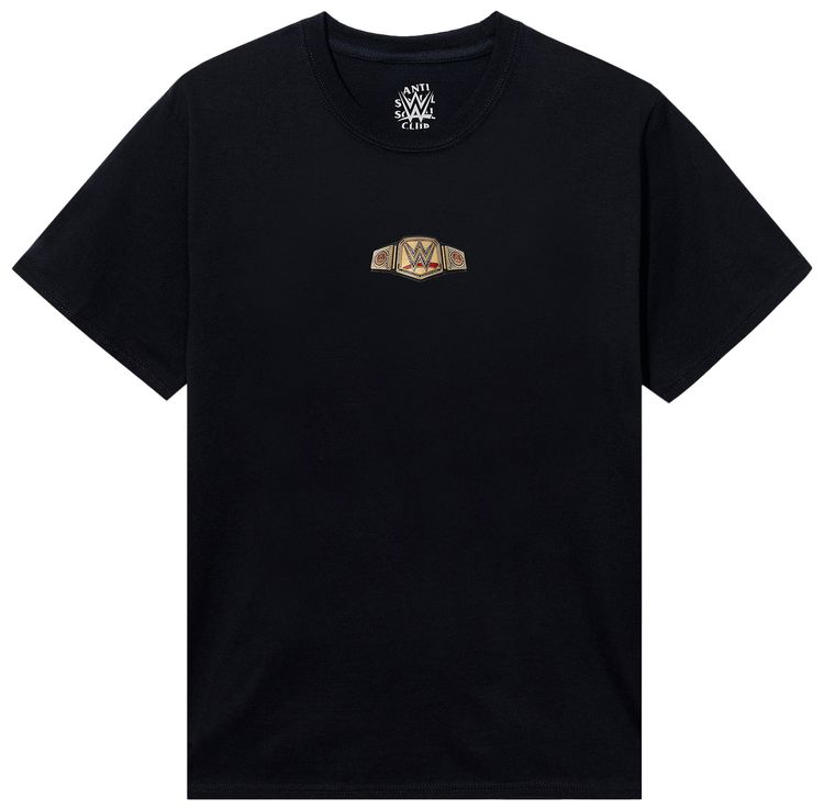 Anti Social Social Club x WWE Championship Belt Tee Black