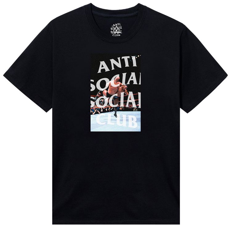 Anti Social Social Club x WWE The Rock Tee Black