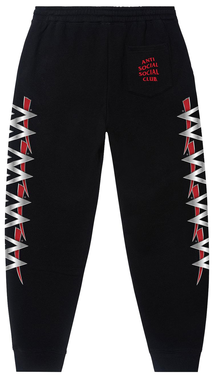 Anti Social Social Club x WWE Entertainment Sweatpants Black