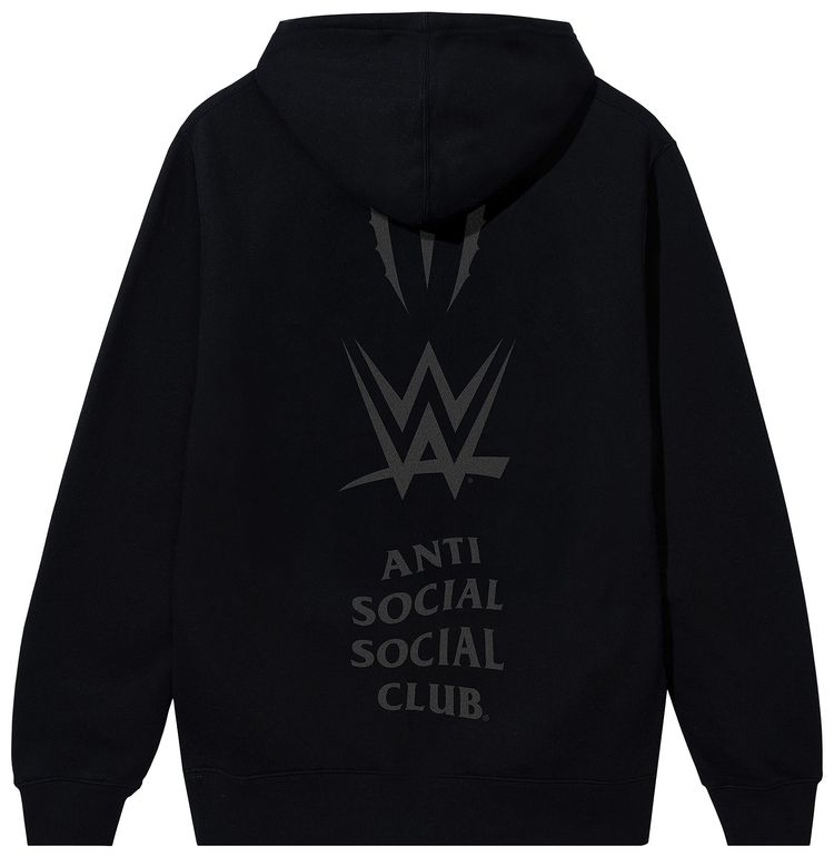 Anti Social Social Club x WWE Roman Reigns Zip Hoodie Black