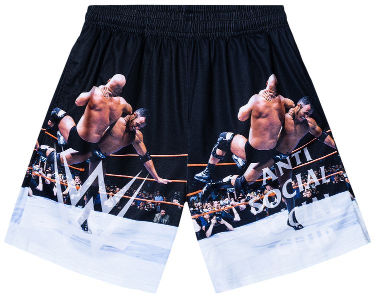 Anti Social Social Club x WWE The Rock Shorts Multicolor