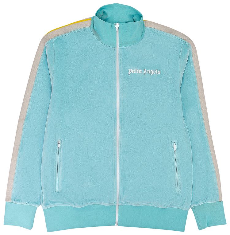 Palm Angels Velor Track Jacket Teal