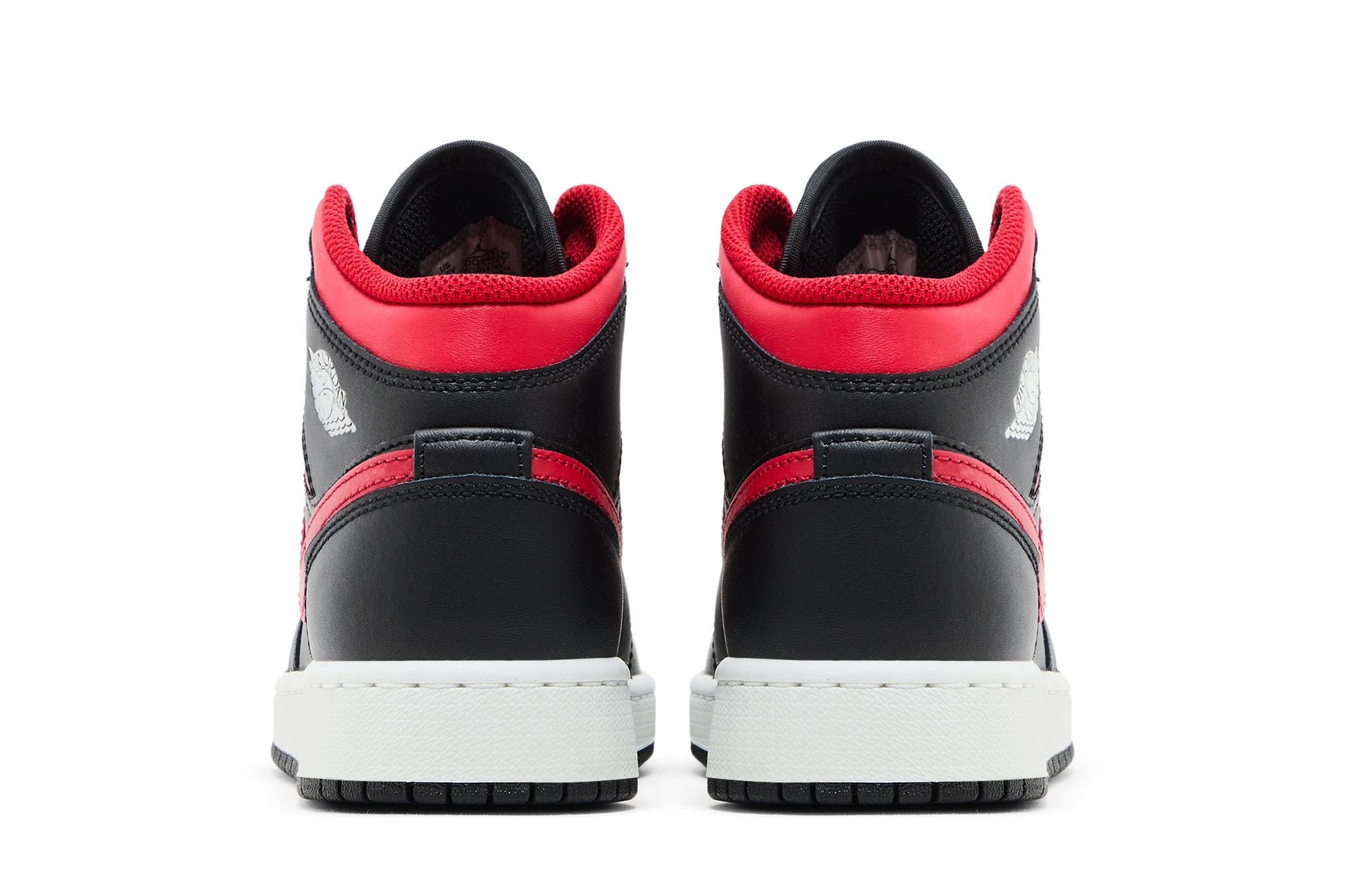 スニーカー NIKE AIR Jordan 1 MID(GS) DQ8423-060 NIKE AIR JORDAN 1 MID GS DQ8423-060 BLACK FIRE RED WHITE