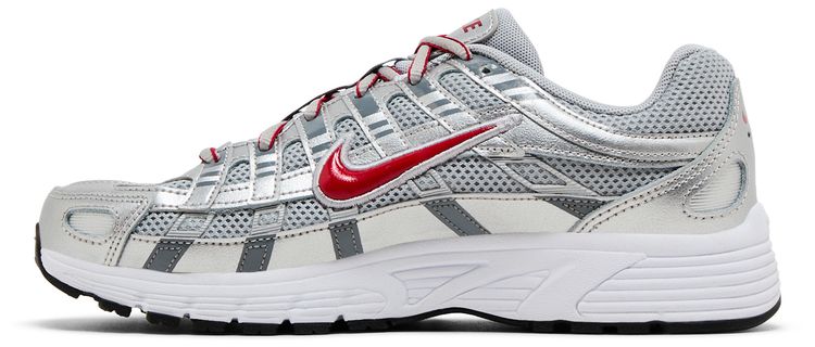 Nike P 6000 GS Metallic Silver Gym Red