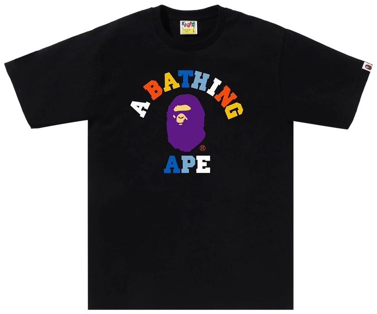 BAPE Colors College Tee Black
