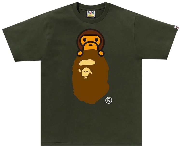 BAPE Milo On Ape Head Tee Olive Drab