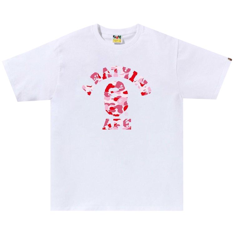 BAPE ABC Camo College Tee WhitePink