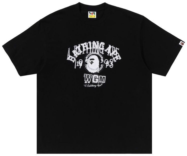 BAPE Layered College Relaxed Fit Tee Black