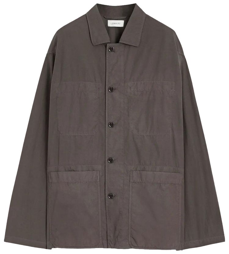 Lemaire Workwear Shirt Jacket Dark Brown
