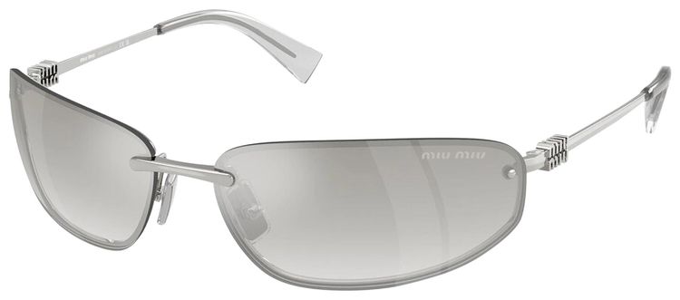 Miu Miu Logo Nocturne Sunglasses Silver