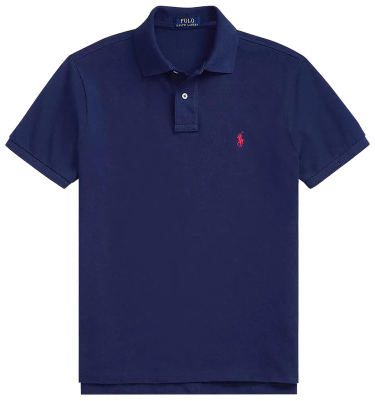 Polo Ralph Lauren Short Sleeve Slim Fit Mesh Polo Newport Navy