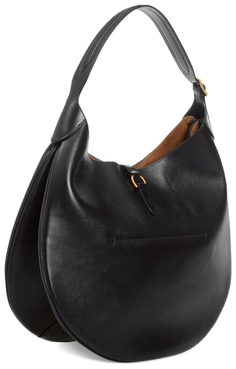 Polo Ralph Lauren Calfskin Medium Shoulder Bag Black
