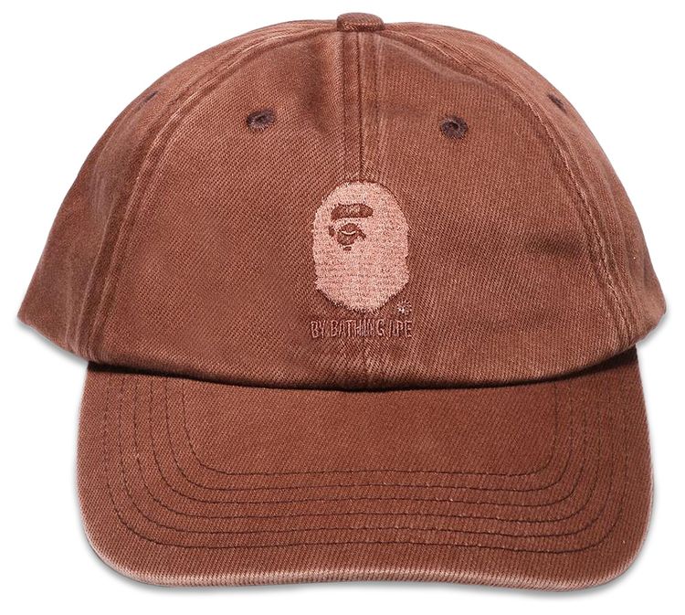 BAPE Ape Head Acid Wash Logo Cap Brown