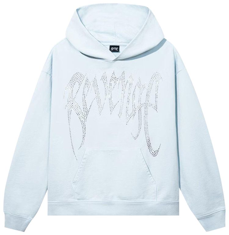 Revenge x XXXTentacion Heartbreak Bejeweled Hoodie Baby Blue