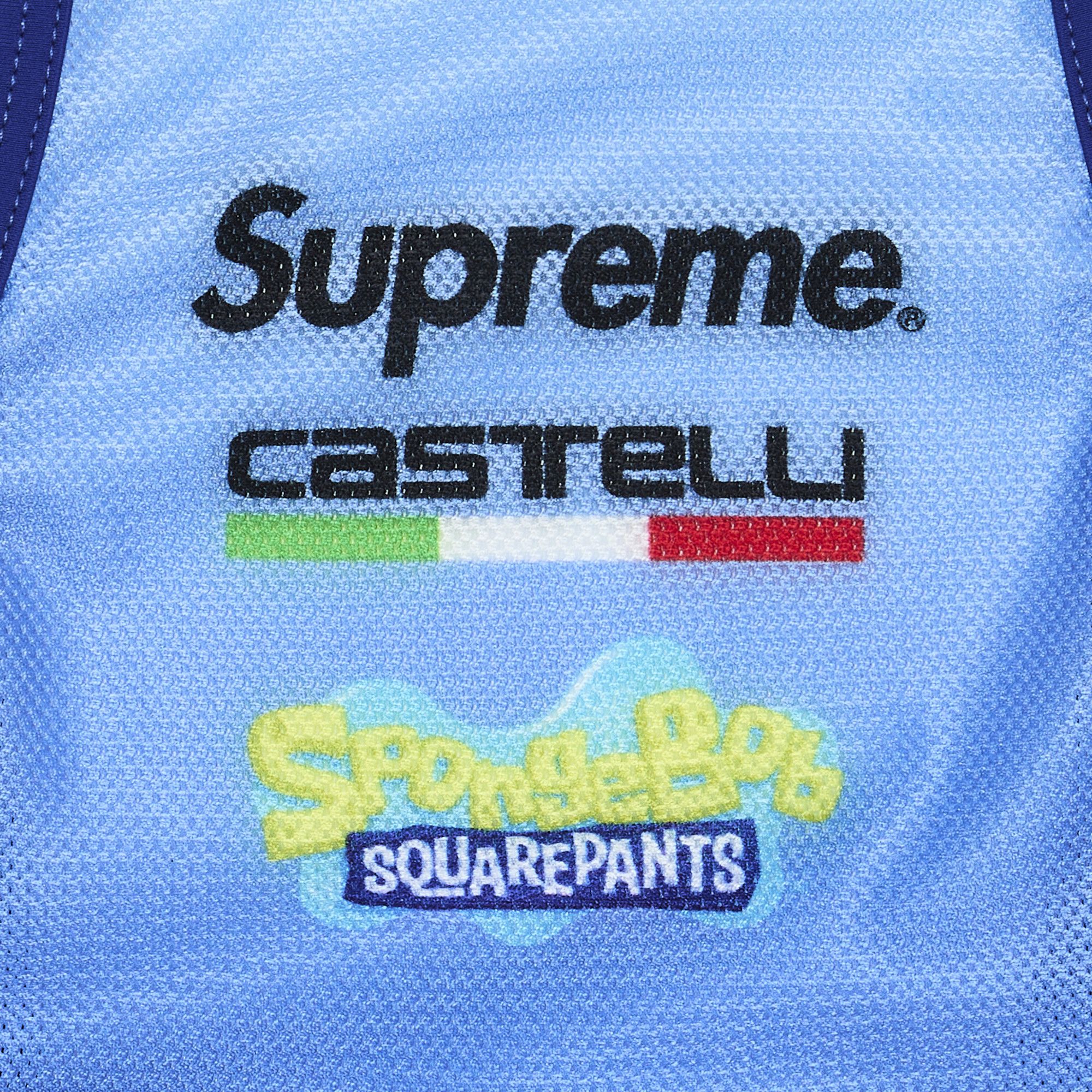 【Supreme x SpongeBob】Castelli LS Cycling Jersey Blue 25SS Supreme x SpongeBob SquarePants is the most outrageous