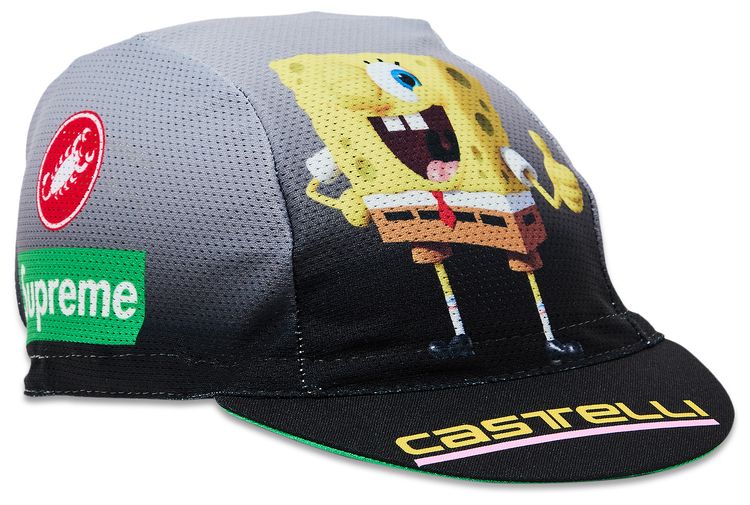 Supreme x Spongebob Squarepants x Castelli Cycling Cap Black