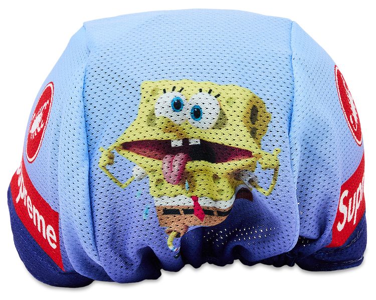 Supreme x Spongebob Squarepants x Castelli Cycling Cap Blue